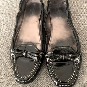 COACH patten leather flats